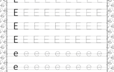 Printable Dotted Letter E Tracing Pdf Worksheet