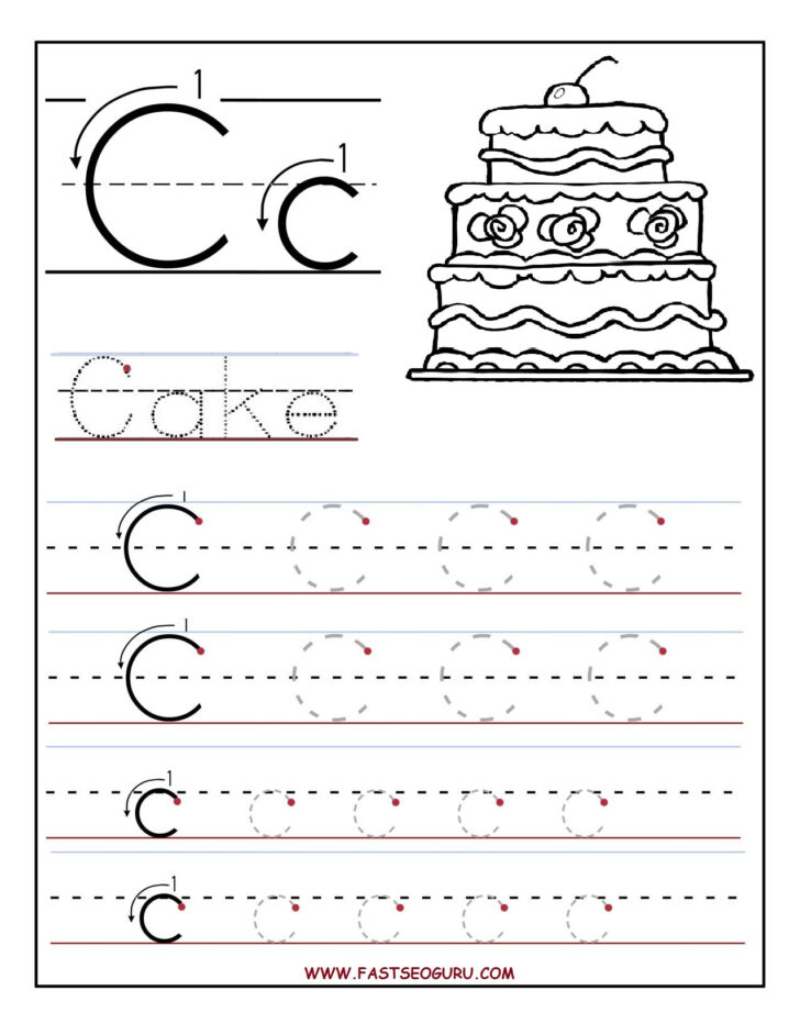 The Letter C Tracing Worksheets For Preschool