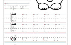 Printable Letter E Tracing Worksheets For Preschool Alphabet