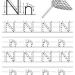 Printable Letter N Tracing Worksheet With Number And Arrow Guides