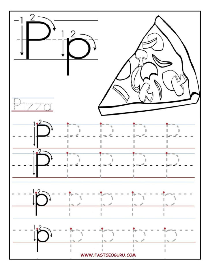 Letter P Tracing Worksheets Printable