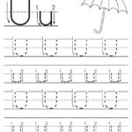 Printable Letter U Tracing Worksheet With Number And Arrow Guides