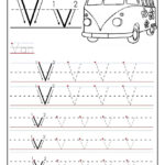 Printable Letter V Tracing Worksheets For Preschool Tracing