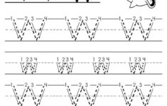 Printable Letter W Tracing Worksheet With Number And Arrow Guides