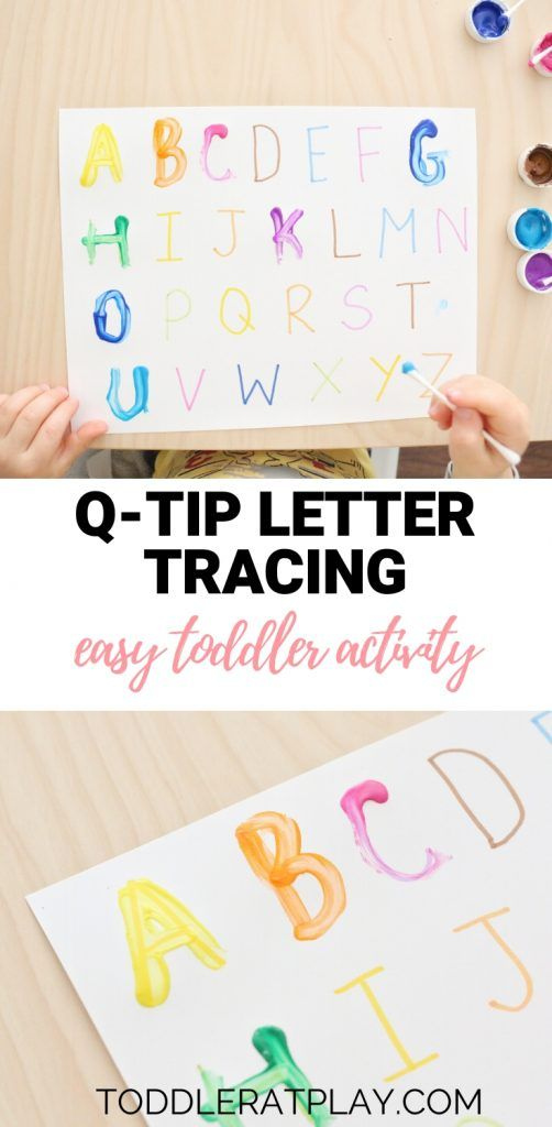 Q tip Letter Tracing Activity Toddler At Play Abc Activities 