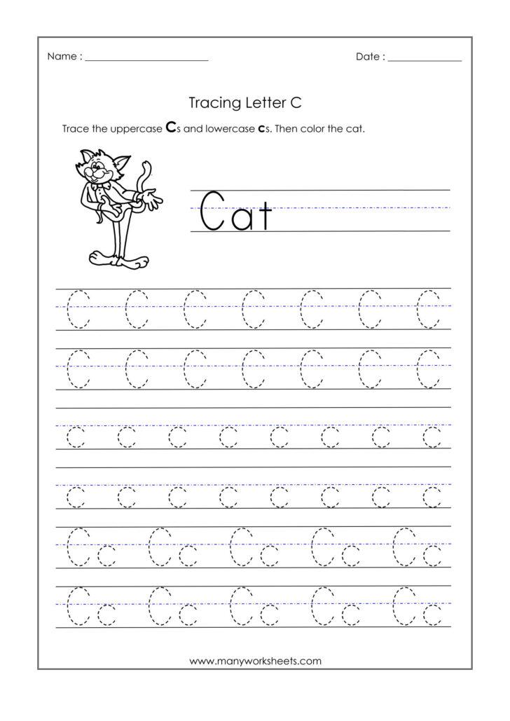 Simple Letter Tracing Worksheets