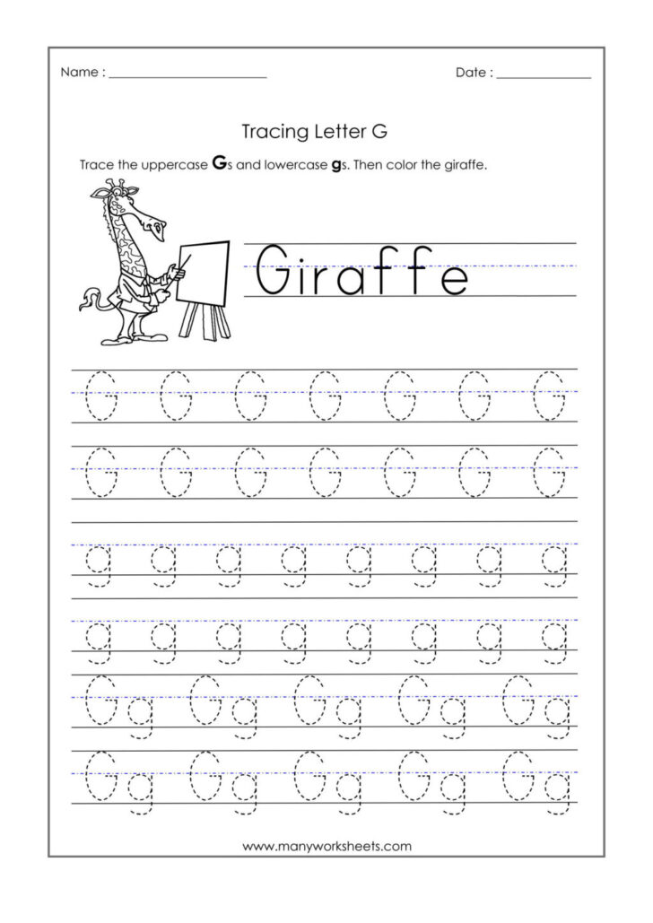 Tracing Letter G Printables