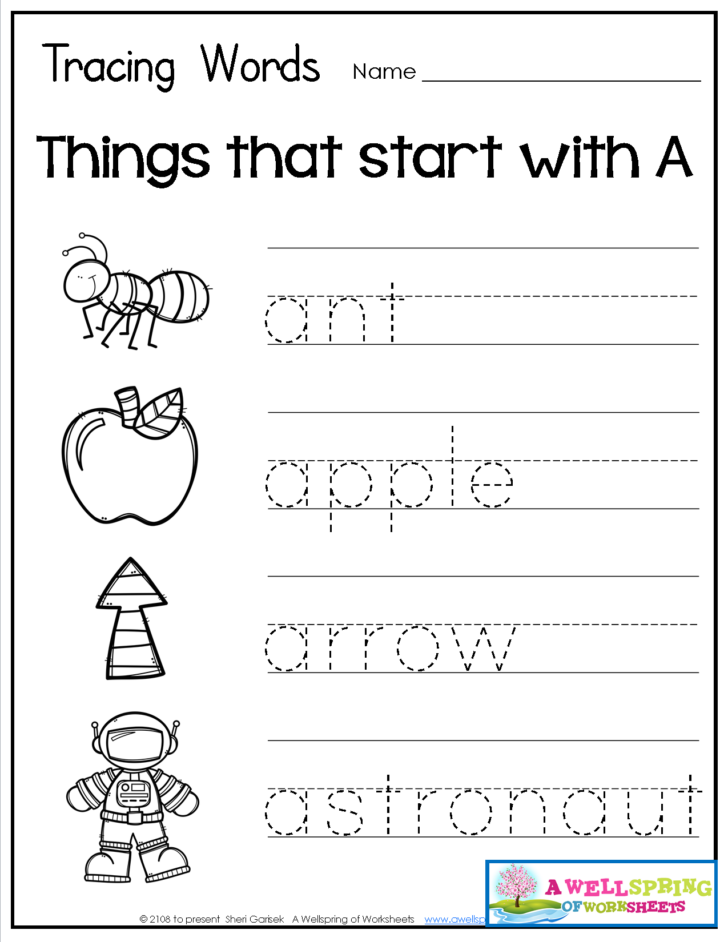 Letter And Word Tracing Worksheets