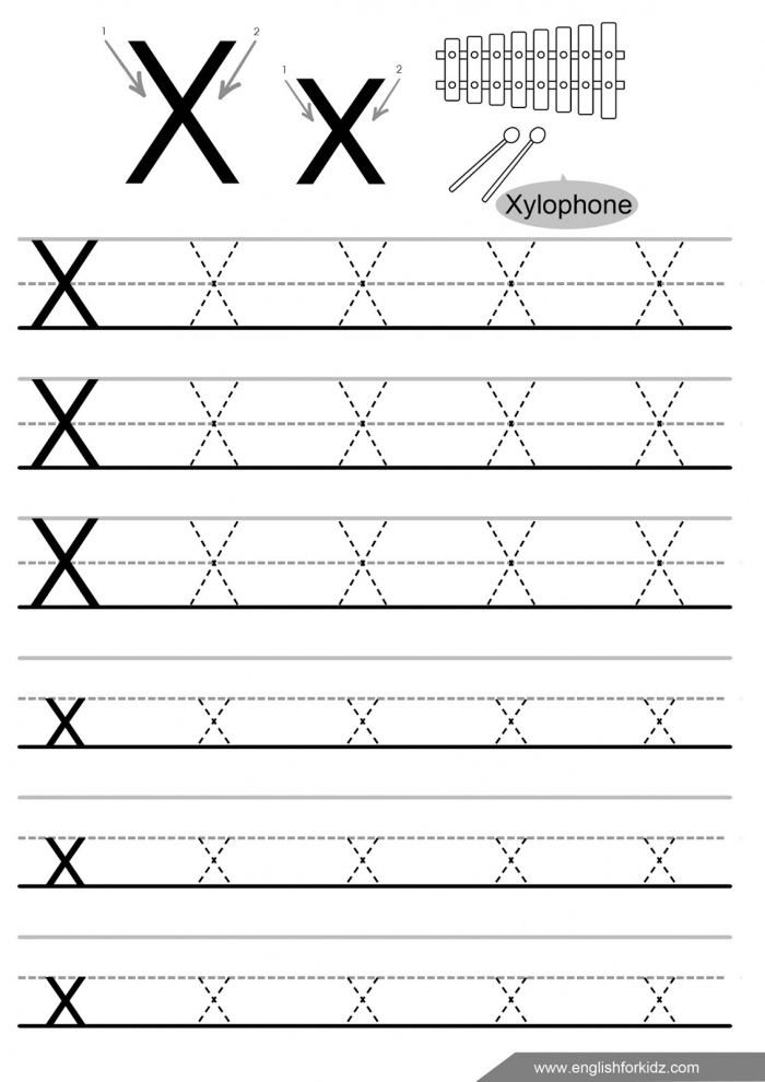 Trace And Write The Letter X Worksheets 99Worksheets