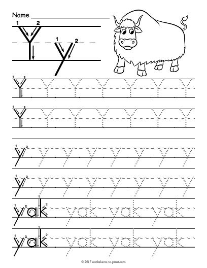 Trace And Write The Letter Y Worksheets 99Worksheets