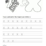 Trace And Write The Lowercase Letter X Worksheet For 1st Grade And