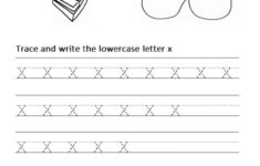 Trace And Write The Lowercase Letter X Worksheet For 1st Grade And