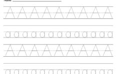 Trace Letter A Sheets To Print Activity Shelter