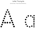 Trace Letter A Sheets To Print Activity Shelter