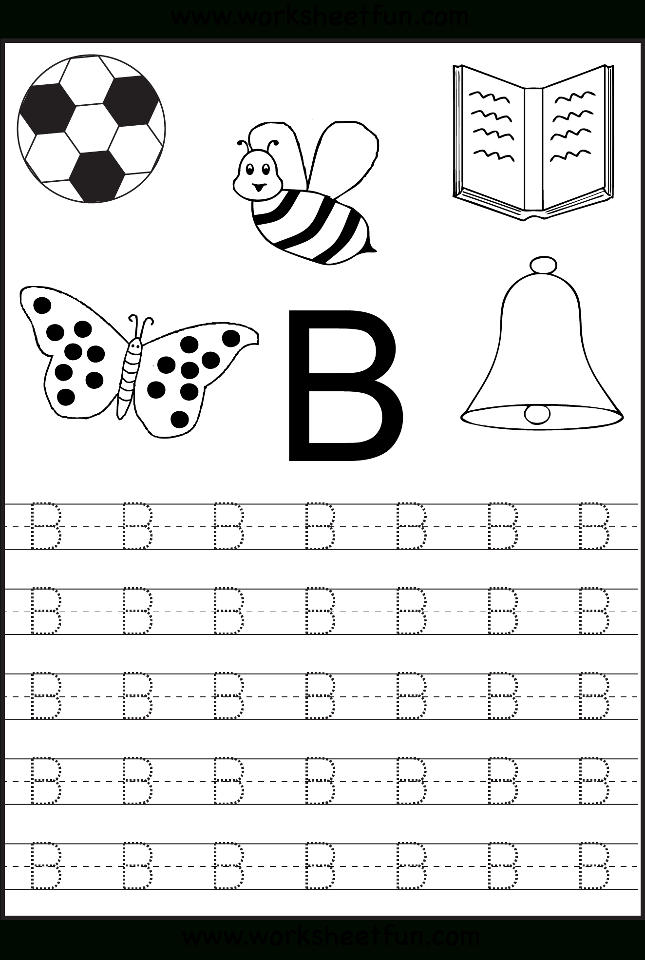 Trace Letter B Worksheets Preschool TracingLettersWorksheets