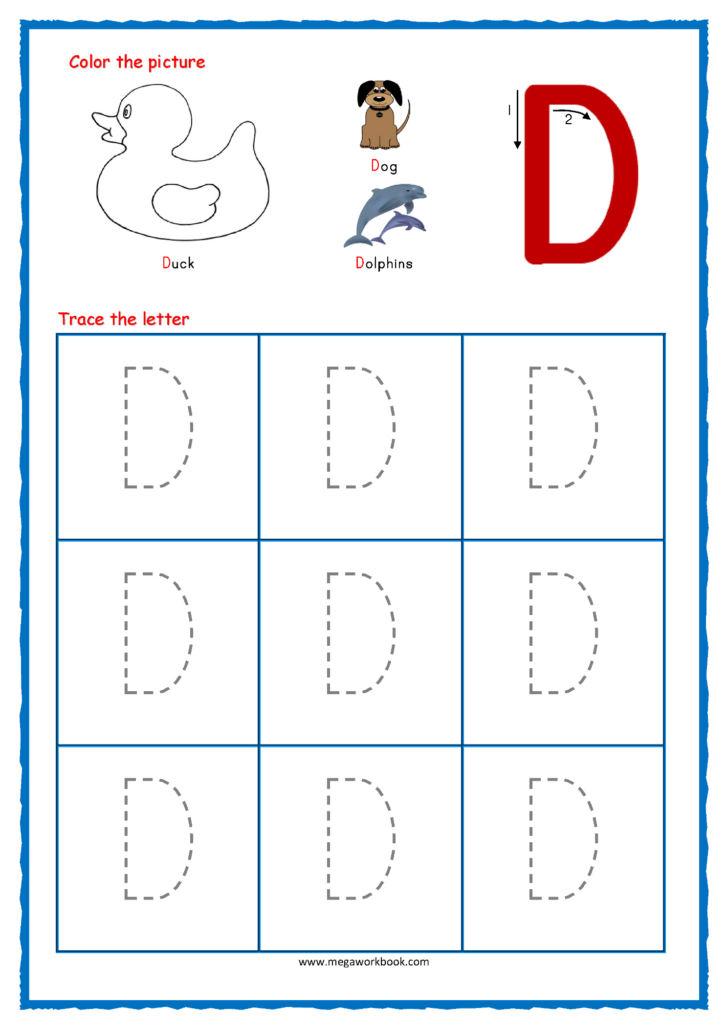 Letter D Tracing