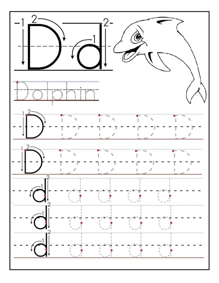 Tracing Letter D Printable