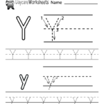 Trace Letter Y Worksheets TracingLettersWorksheets