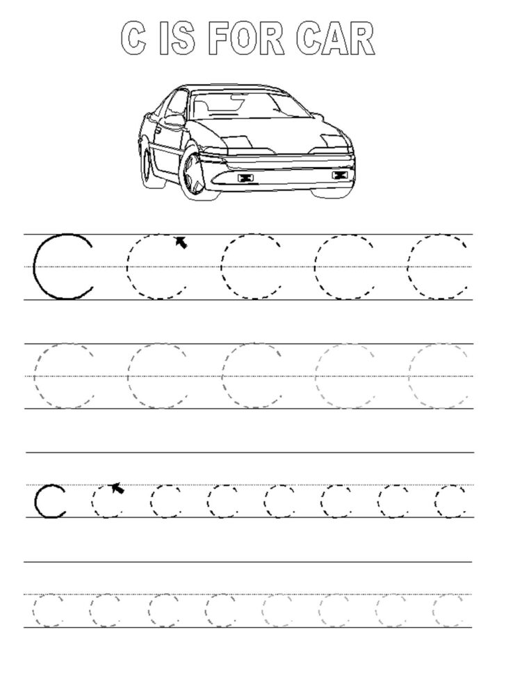 Tracing Letter C For Toddlers