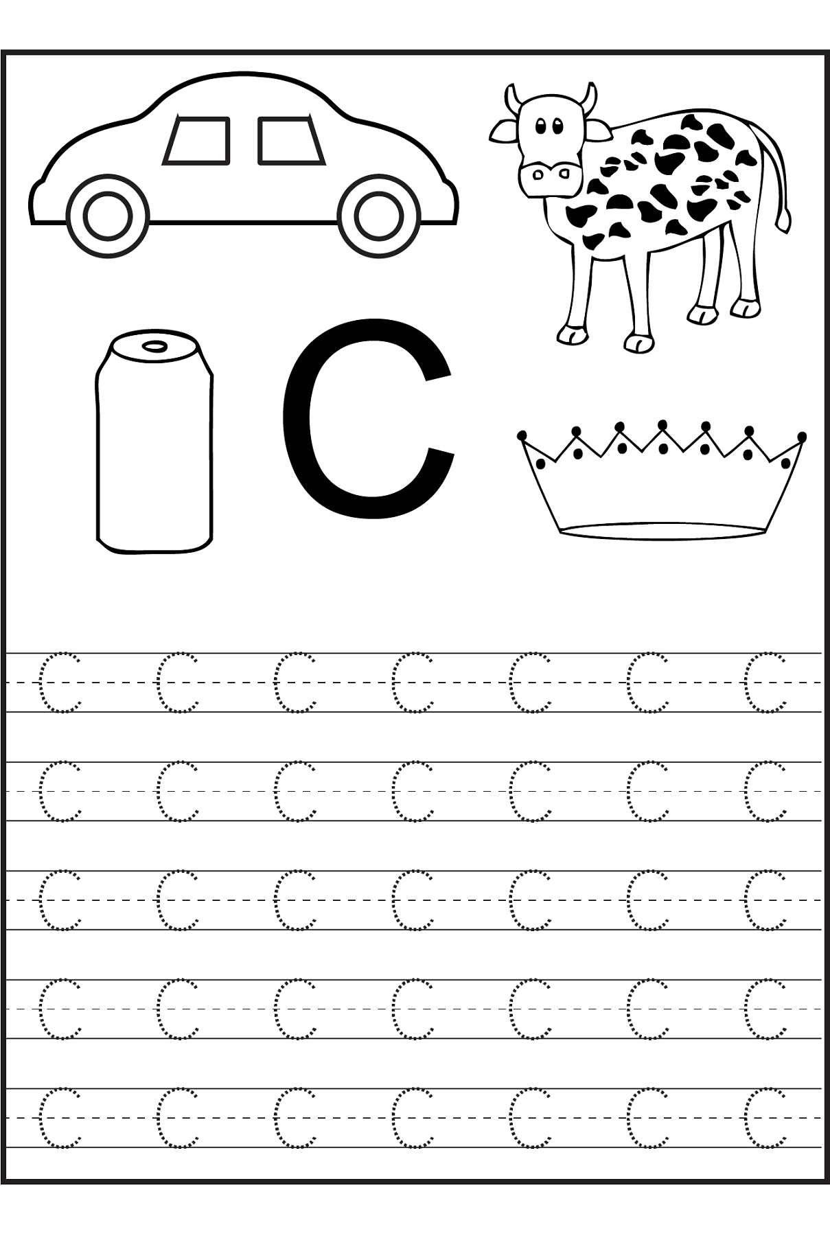 Trace The Letter C Worksheets Learning Worksheets Preschool 