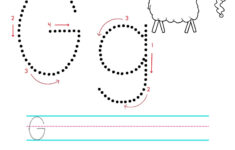 Trace The Letter Gg Worksheet Etsy