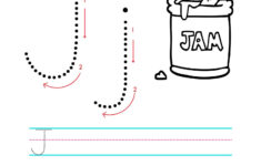 Trace The Letter Jj Worksheet Etsy