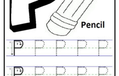 Trace The Uppercase Letter P Is For Pencil Printables Worksheet For