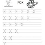 Trace The Uppercase Letter X Worksheet For Firstgrade And Kindergarten