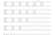 Trace The Uppercase Letter X Worksheet For Firstgrade And Kindergarten