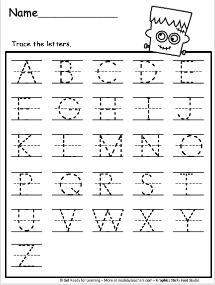 Trace Uppercase Letters Worksheet Made By Teachers