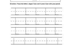 Tracing Letter L Worksheets For Kindergarten TracingLettersWorksheets