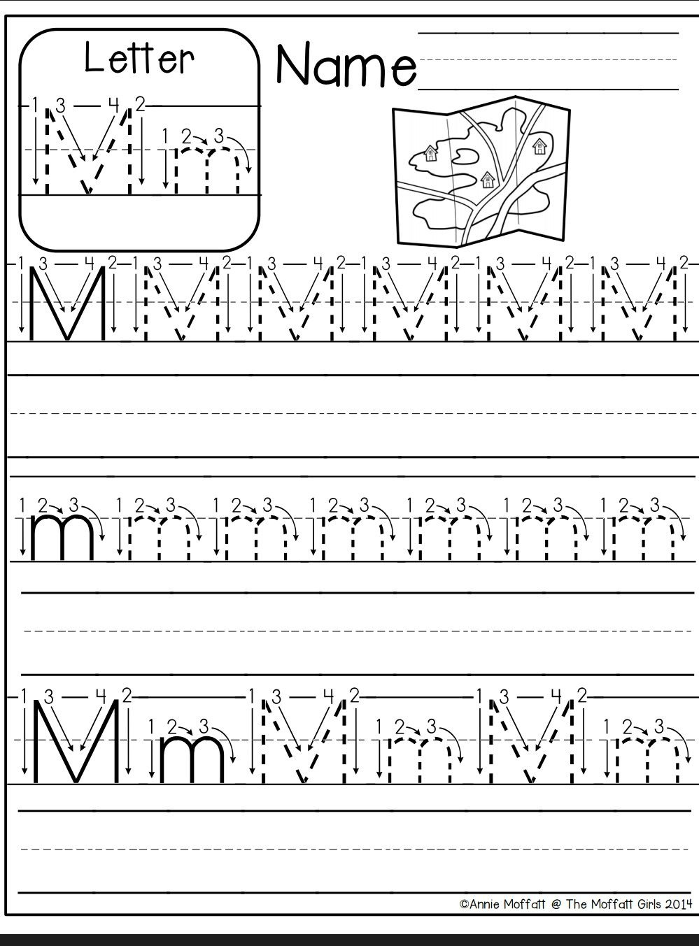 Tracing Letter M Worksheets Kindergarten TracingLettersWorksheets