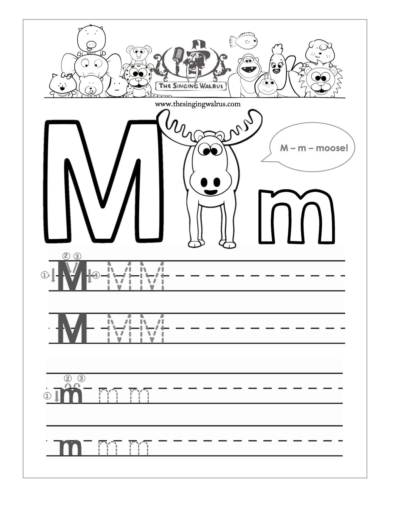 Tracing Letter M Worksheets Kindergarten TracingLettersWorksheets