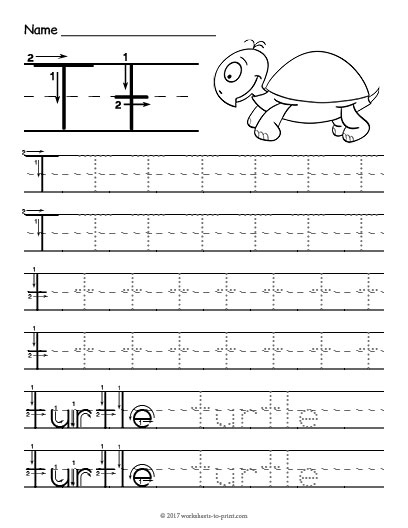 Tracing The Letter T Worksheet