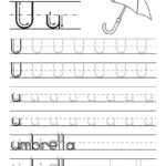 Tracing Letter U Worksheet