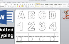 Tracing Letters Font In Microsoft Word TracingLettersWorksheets