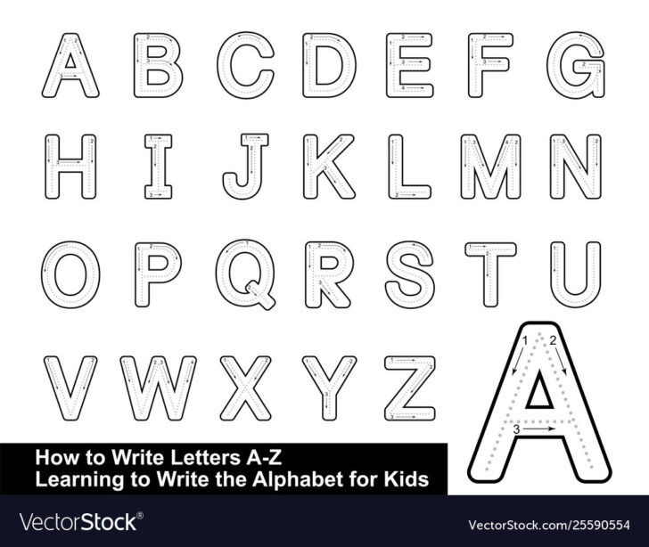 Tracing Letter Font