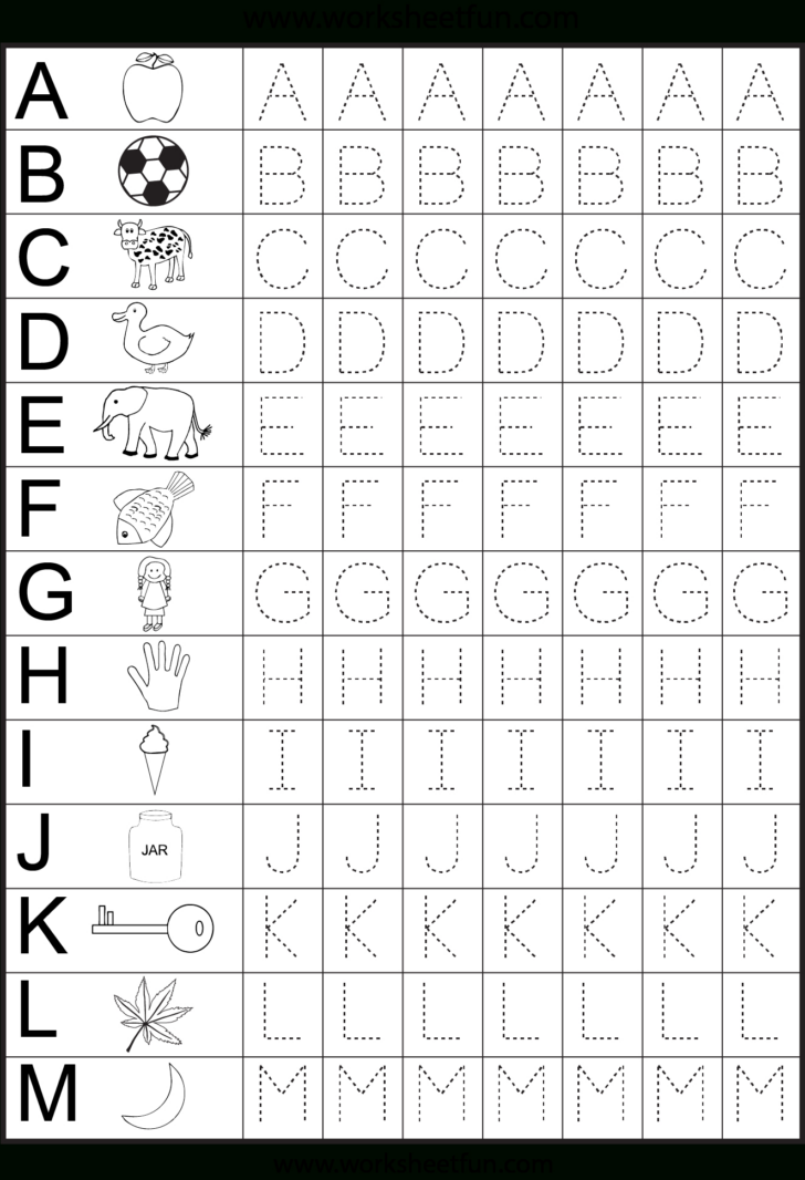 Kindergarten Letter Tracing Worksheets Free
