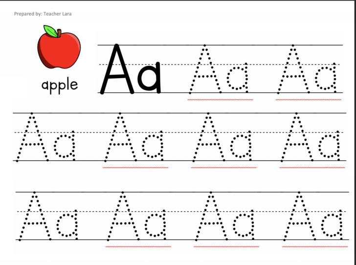 Tracing Letters Of The Alphabet