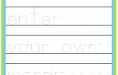 Tracing Letters Of Your Name TracingLettersWorksheets