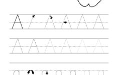 Tracing The Letter A Free Printable Activity Shelter