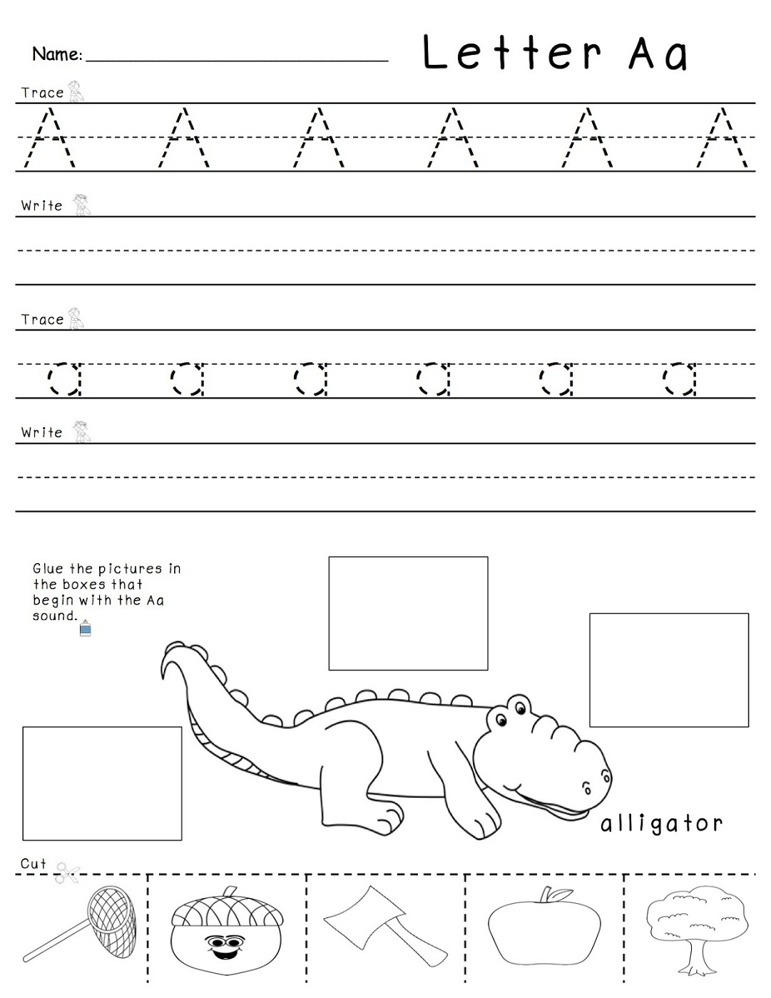 Tracing The Letter A Free Printable Activity Shelter