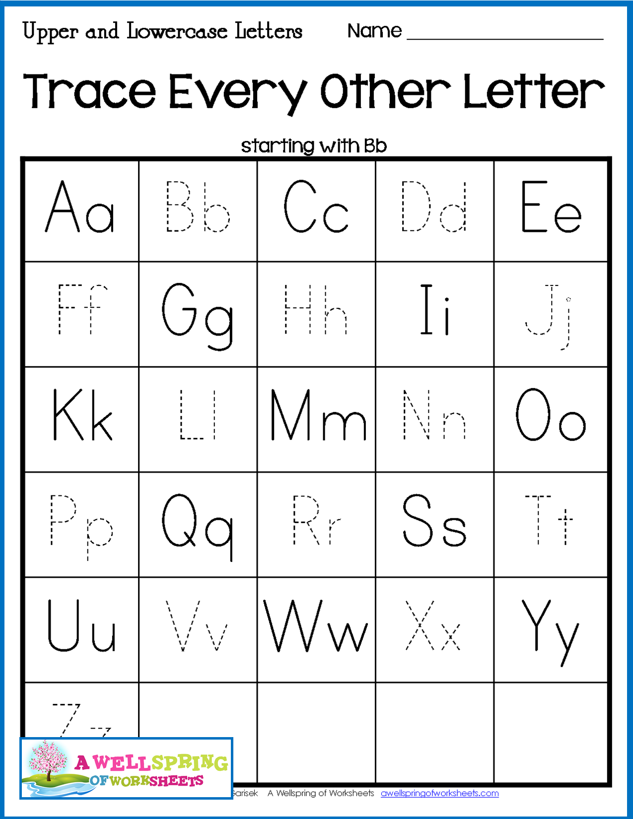 Tracing Upper And Lowercase Letters TracingLettersWorksheets