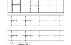 Uppercase Letter H Tracing Worksheet Doozy Moo