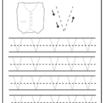 Uppercase Letter V Tracing Sheet Preschool Crafts