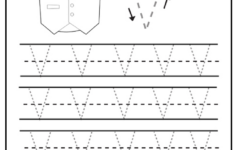 Uppercase Letter V Tracing Sheet Preschool Crafts