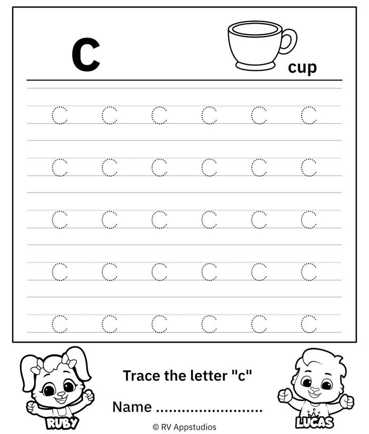Writing Small Letter C Lowercase Letter Tracing In 2021 Lower Case 