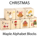 27 Pc Christmas Letter Maple Alphabet Blocks Color Wooden Regarding Christmas Alphabet Blocks