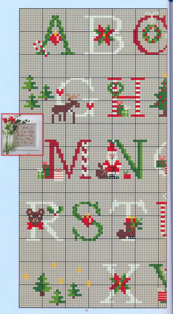 Christmas Alphabet Cross Stitch Patterns