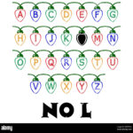 A Graphic Joke Of A String Of Christmas Tree Fairy Lights With With Christmas Alphabet Joke